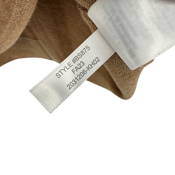 J Crew Teddy Sweater Camel Pink Heart Crew Knit Pullover Pre-Owned Womens M/L - Picture 10 of 13